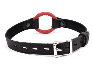 BDSM Products Online | Single strap ring gag - Red ring