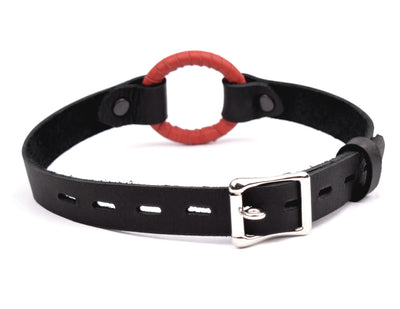 BDSM Products Online | Single strap ring gag - Red ring