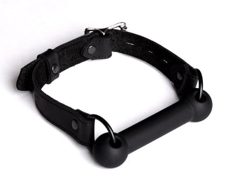 Black Head Harness Bit Gag - Black Bit